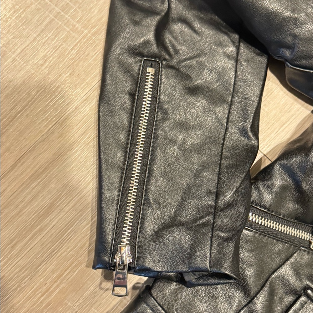 Faux Leather Moto Biker Jacket - Picture 5 of 6